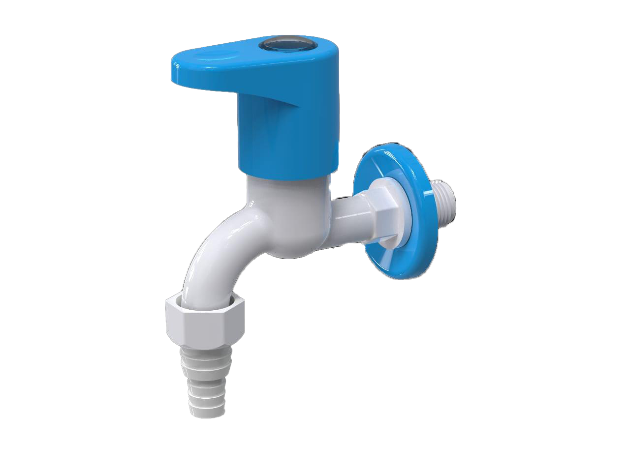 NOZZLE BIB COCK WITH FLANGE