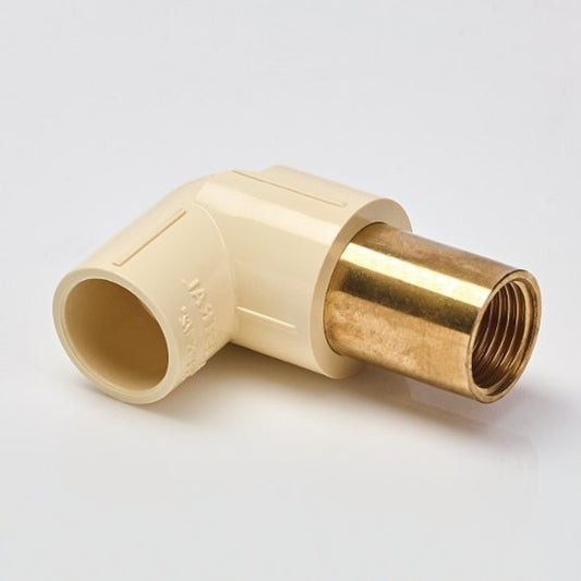 FEMALE EXT BRASS THD X SOC ELBOW 90°