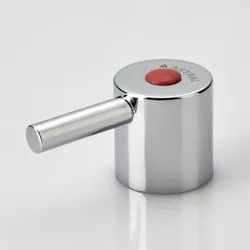 FANCY HANDLE (KNOB) WITH RED & BLUE PLASTIC BUTTON (ROUND)